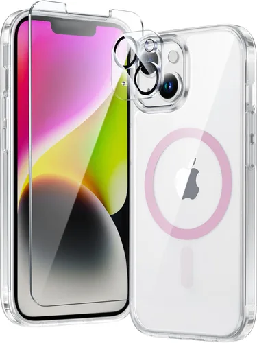 Miniatura 661 de FNTCASE Funda para iPhone 13 Pro-Max: Fundas magnéticas transparentes compatibles con Magsafe Slim anti amarillamiento protección contra caídas