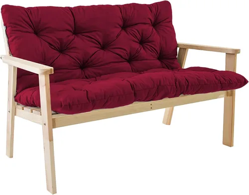 Miniatura 13 de Cojín de banco para exteriores de 40 pulgadas/47 pulgadas/59 pulgadas, 2 o 3 plazas, cojín para silla columpio de patio con respaldo antideslizante