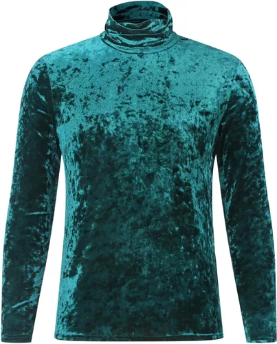 Miniatura 2 de Sudadera de sherpa de manga larga con cuello alto para hombre, suéter mullido de forro polar de invierno, ajuste entallado