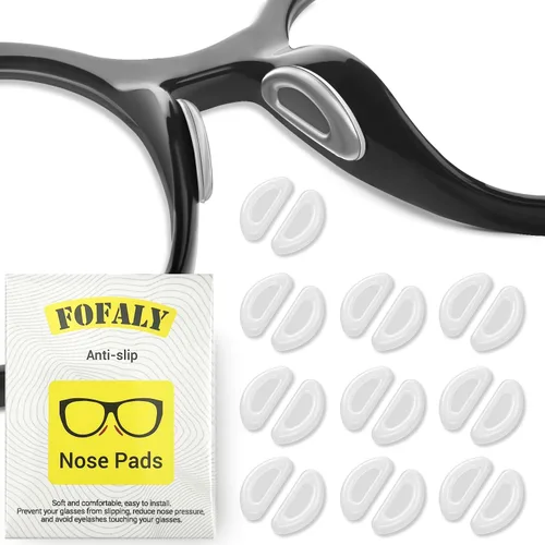 Almohadillas de nariz para gafas, almohadillas antideslizantes para la nariz, suaves y cómodos cojines de silicona para gafas de sol, reducen la 10