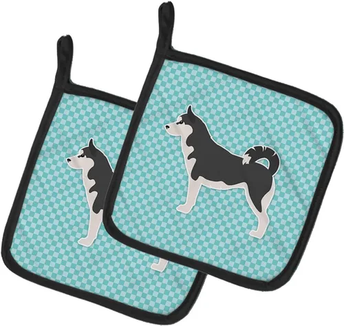 Caroline's Treasures BB3780PTHD - Juego de soportes para ollas de cocina resistentes al calor, almohadillas calientes para horno, para hornear Husky