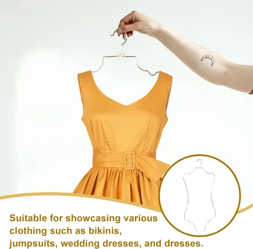 Miniatura 6 de Kichvoe Colgador de bikini con forma de cuerpo de alambre de metal para lencería de traje de baño, colgador de traje de baño, colgador de bikini