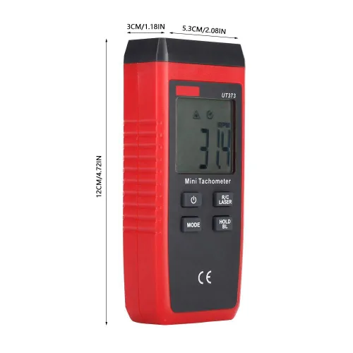 Miniatura 2 de UT373 Mini tacómetro LCD no digital RPM Tach Medidor de velocidad
