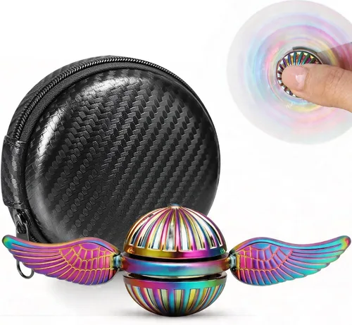 Miniatura 9 de Juguete Fidget Spinner de Metal para Niños y Adultos, Spinner de Mano para Dedos, Giroscopio de Punta de Dedos, Regalo de Cumpleaños, Adorno