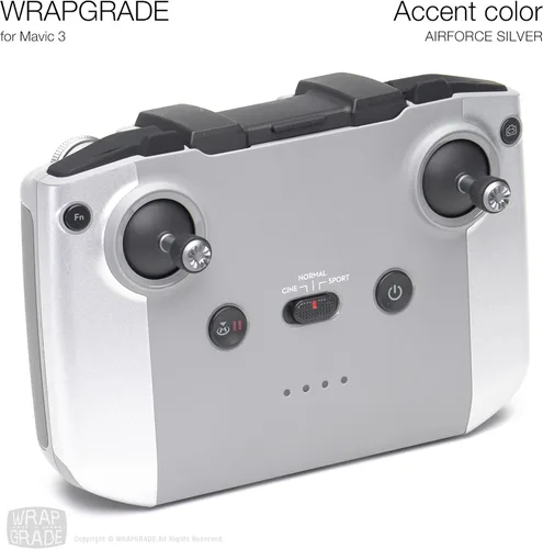 Miniatura 4 de WRAPGRADE Adhesivos parciales para DJI Mavic 3 / Mavic 3 Classic Accent Color (AIRFORCE SILVER)