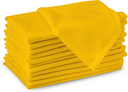 Miniatura 38 de Encasa XO Cocktail Cloth Napkins Set of 12 Pure Cotton Table Napkin Size (9"x9") B Grey Solid Machine Washable