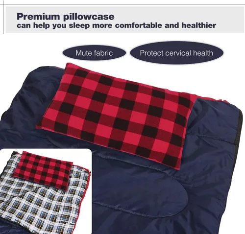 Miniatura 5 de REDCAMP - Almohada para acampar pequeña ligera y compresible, 1 piezas/2 piezas de almohada de viaje de franela con funda removible
