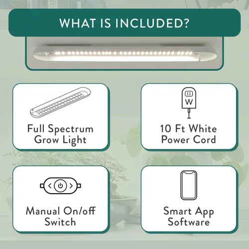 Miniatura 4 de Modern Sprout Smart Growbar V2 - Luz LED de cultivo para plantas de interior, espectro completo debajo del gabinete, luz de crecimiento