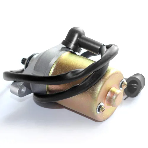 Miniatura 2 de Trkimal Motor de arranque de 10 dientes con cable de alambre para GY6 49cc 50cc Scooter 139QMB Ciclomotor ATV Go Karts TAOTAO SUNL ROKETA Tank Baja