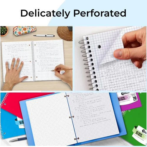 Miniatura 4 de Rosmonde 720 paquetes (paleta) cuadernos de 1 materia, cuaderno en espiral a granel, cuádruple rayado, paleta de cuadernos, 70 hojas (140 páginas)