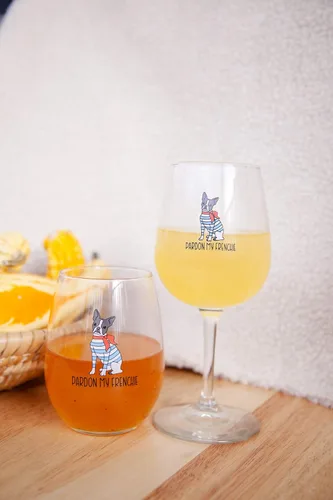 Miniatura 5 de Pardon My Frenchie - Copa de vino y cóctel de 13 onzas, para los amantes de los perros y del bulldog francés, regalo lindo y divertido para mamá