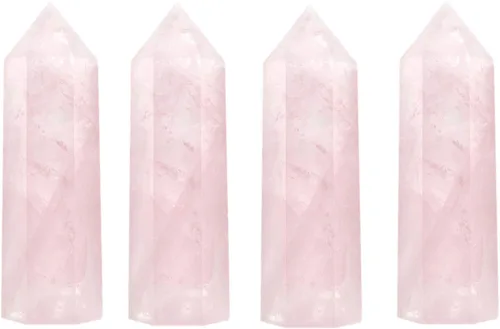 Miniatura 10 de Luckeeper Varitas de cristal curativo Obsidiana negra de 2 pulgadas 6 terapias de meditación de chakras de Reiki facetadas, 4