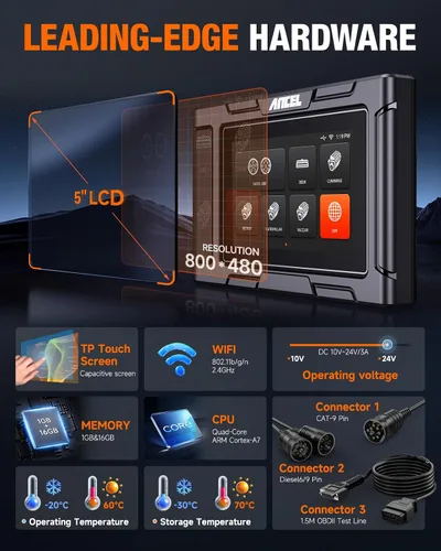 Miniatura 8 de ANCEL HD3400 Pro Escáner de Camión para Trabajo Pesado Regeneración DPF, Actualización Gratuita de por Vida, Compatible con Vehículos Comerciales
