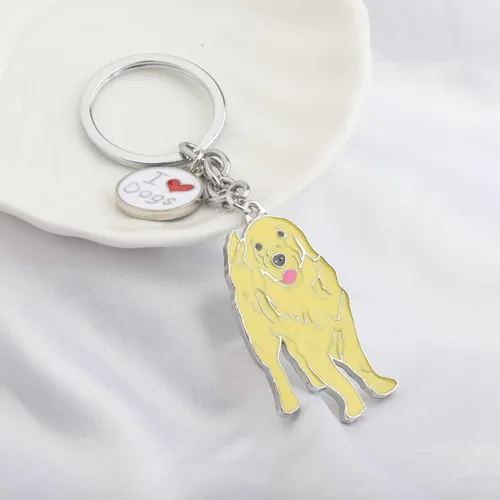 Miniatura 6 de FUSTMW Llavero Golden Retriever para amantes de los perros, regalo para dueños, regalo de Golden Retriever
