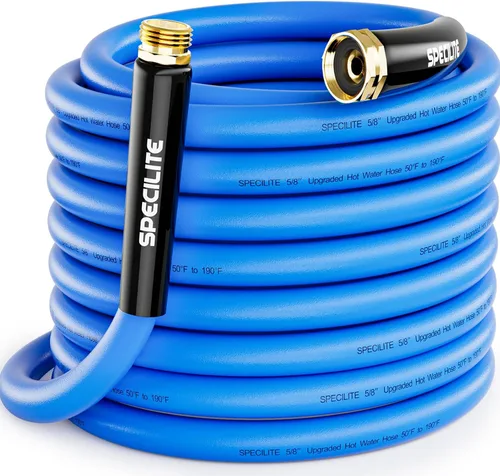 Miniatura 11 de SPECILITE Manguera de agua de jardín caliente/fría de 5 pies x 1 pulgada, -50 ℉ a 190 ℉, resistente, flexible, explosión de 605 psi, ligera, tubo