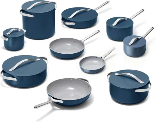 Miniatura 27 de Caraway Juego de utensilios de cocina de cerámica antiadherente (12 piezas) ollas, sartenes, tapas y almacenamiento de cocina, sin PFAS ni PFOA