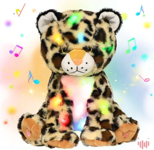 Miniatura 9 de Hopearl Perezoso de peluche con luces LED y música, perezoso de tres dedos flexible de felpa, con luces de noche que brillan en la oscuridad