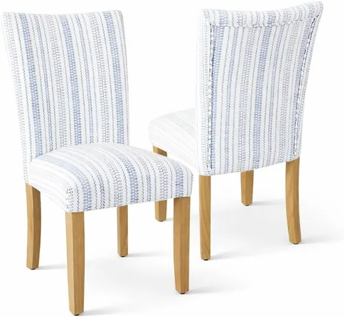 Miniatura 23 de HomePop Parsons - Silla de comedor, color gris (juego de 2)