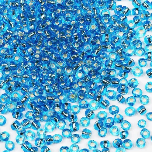 Miniatura 28 de Cuentas de semillas doradas transparentes de 4 mm al por mayor para hacer joyas, 110 gramos, aproximadamente 1600 piezas, cuentas de vidrio 6/0