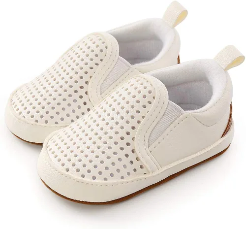 Miniatura 3 de Meckior - Zapatos para recién nacidos tipo mocasines de lona con suela suave para recién nacidos bebés niños y niñas que estén dando sus primeros