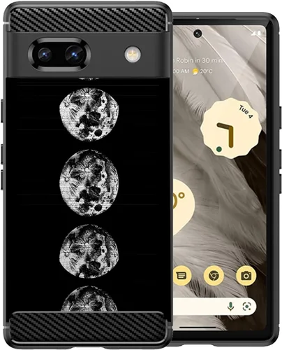 Miniatura 7 de CasesOnDeck Slim TPU Case Compatible with Google Pixel 7A (2023) / Pixel 7A Case [Flex Carbon] Cool Ultra Thin Slim Black TPU - Ouija Yes No