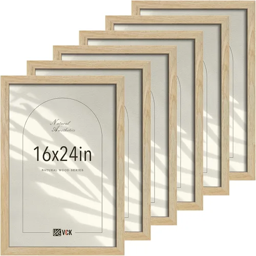 Miniatura 13 de VCK Juego de 3 portarretratos de madera negra de 8 x 10 pulgadas con exclusiva veta de madera, marco para el hogar, estudio y galería, mesa o colgar