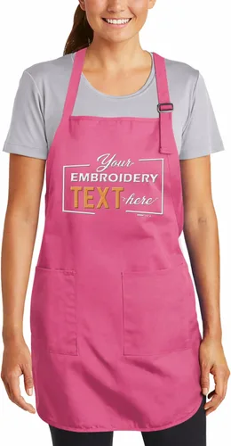 TEEAMORE Delantales bordados personalizados para mujeres y hombres, añade tu texto de chef para parrilla de cocina, delantal personalizado