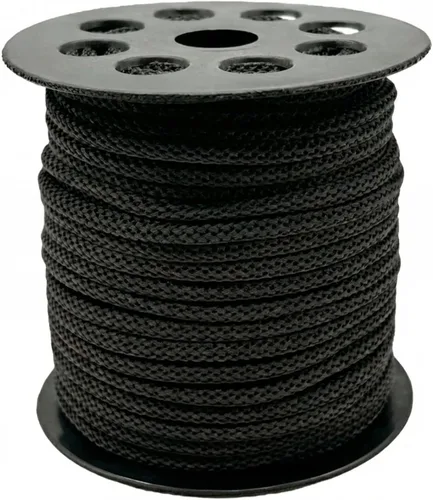 Cuerda trenzada de poliéster negro de 0.157 in – Cuerda de macramé de 30 yardas para hacer joyas, bolsa de manualidades, canasta, cojín, cuerda
