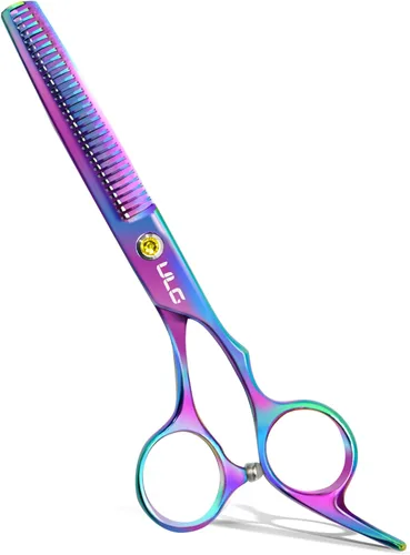 Miniatura 9 de ULG Tijeras profesionales de adelgazamiento con peine – 6.5 pulgadas de acero inoxidable japonés texturizante y tijeras de corte de pelo para salón