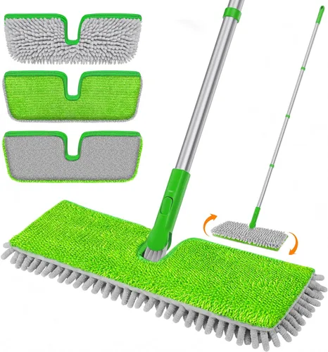Miniatura 8 de Almohadillas reutilizables para mopa de polvo Enspoway, repuestos de felpilla de microfibra de doble cara para limpieza de azulejos de cocina