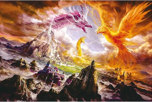 Ingooood - Rompecabezas de 1000 piezas de la serie Fantasía - Antigua Bestia mítica_IG-1705 Juguetes de entretenimiento para adultos, regalo