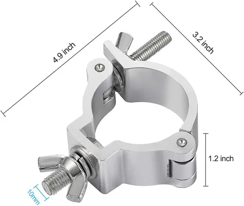 Miniatura 3 de Abrazaderas de luz de aluminio – 8 piezas de alta resistencia 220lb LED par luz de cabeza móvil haz de haz de punto o abrazadera, apto para tubo