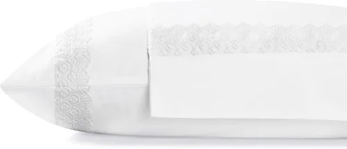 Miniatura 43 de Linen Home Juego de fundas de almohada King de 500 hilos, fundas de almohada 100 % algodón de fibra larga, juego de 2 fundas de almohada de satén
