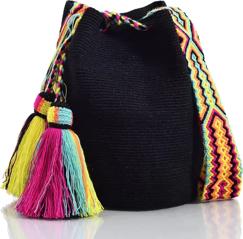 Miniatura 2 de Wayuu Classic Boho Collection - Bolso de mano tejido de ganchillo para playa