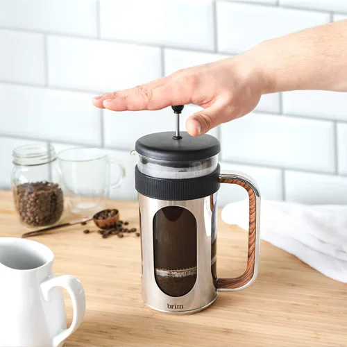 Miniatura 6 de brim Prensa francesa de 8 tazas, prepara café rápidamente en menos de 5 minutos, diseño clásico con giro moderno, jarra apta para lavavajillas