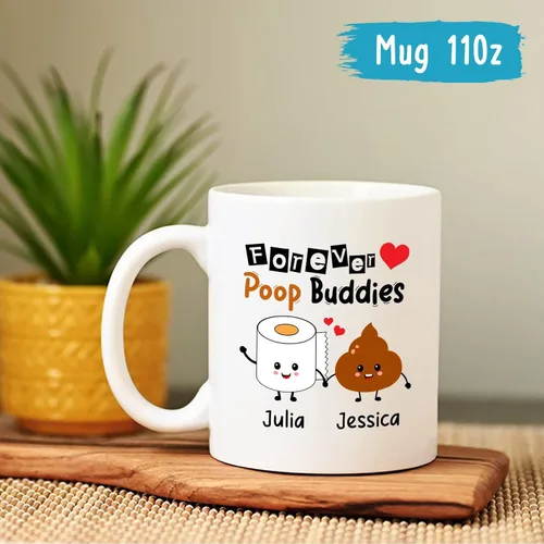 Miniatura 4 de Taza de cerámica personalizada con texto en inglés «Because Of You I Laugh A Little Harder Cry A Little Less And A Lot More», taza de café