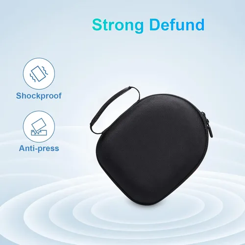 Miniatura 5 de Funda para auriculares CMF, Beats, Sony, Raycon, JBL, OneOdio, TOZO, SteelSeries, Jabra, Audio-Technica y Sennheiser (negro exterior+negro interior)