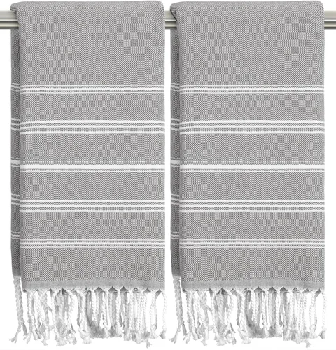 Miniatura 19 de cabanana Toallas de mano para baño, paquete de 2, 20 x 30 pulgadas, 100% algodón, toallas de mano turcas, superabsorbentes y de secado rápido, Aqua