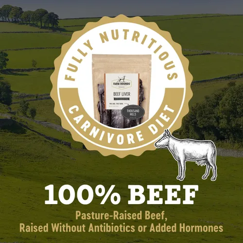 Miniatura 3 de Farm Hounds - Hígado de res - Golosinas de hígado de res natural premium para perros - Hecho de ganado criado humanamente al 100% - Golosinas