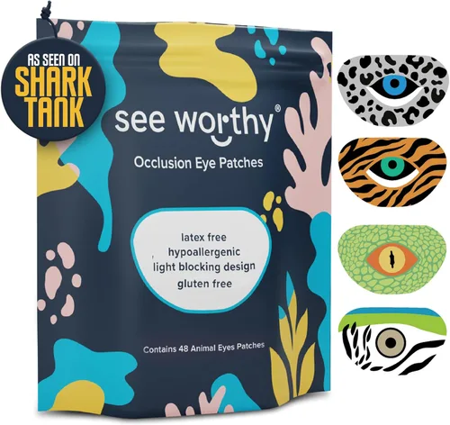 Parche adhesivo para niños y adultos, como se ve en Shark Tank, transpirable, cómodo parche de animales para ojos perezosos, parches médicos para
