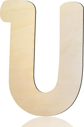 Miniatura 27 de Letras de madera de 8 pulgadas de alto, letra de madera D de 1/5 pulgada de grosor, letras del alfabeto de madera sin terminar para decoración