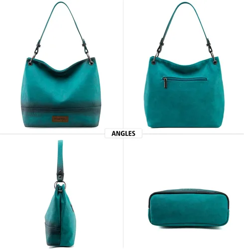 Miniatura 39 de Wrangler Hobo - Bolsas para mujer de cuero vegano con asa superior, bolsos de hombro y bolsos