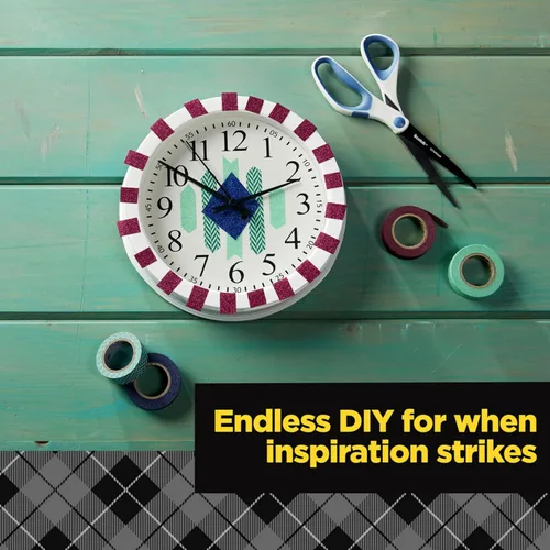 Miniatura 6 de Scotch Cinta Washi con purpurina, 10 rollos, ideal para manualidades y envolturas navideñas, suministros escolares, suministros de manualidades