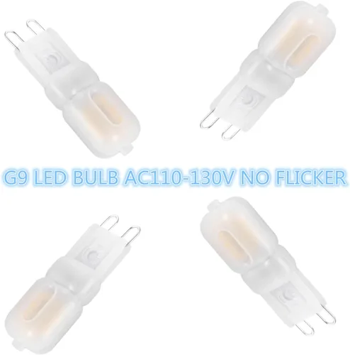 Miniatura 5 de Bombilla LED G9 de 2 W equivalente a 20 、 Lámpara halógena de 25 W, paquete de 10 unidades T4 G9 blanco cálido 3000 K 120 V G9, lámpara de araña