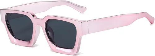 Miniatura 133 de AIEYEZO Gafas de sol cuadradas para mujeres y hombres, gafas de sol cuadradas con montura gruesa, estilo de diseñador simple
