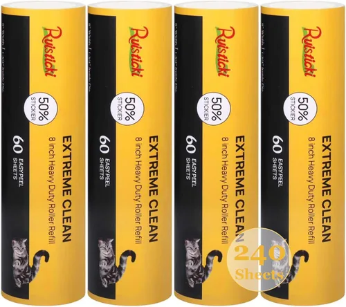 Miniatura 8 de Recambios de rodillo de pelusa de 4 pulgadas solo para Scotch Brite, repuestos de rodillo de pelusa para limpieza diaria, paquete de 4, recogida