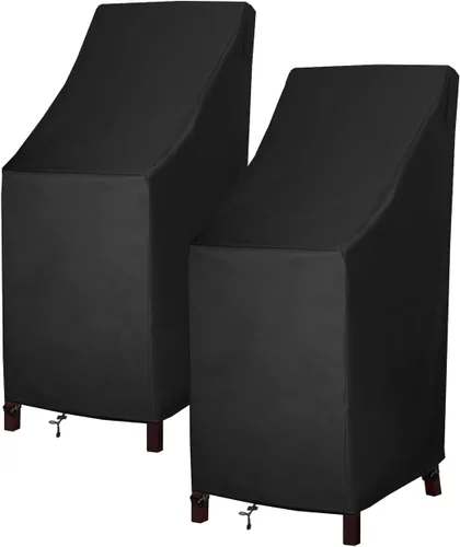 Fundas apilables para sillas de patio, fundas para sillas de exterior con respaldo alto, 600D, resistentes al agua, fundas para muebles de jardín,