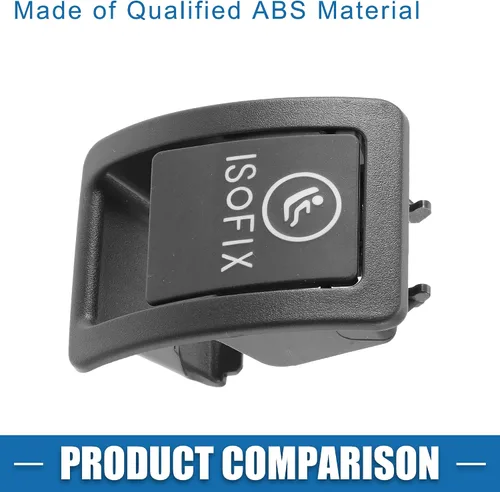 Miniatura 6 de Anclaje de asiento trasero infantil ISOFix cubierta A2059200513 para Mercedes Benz C300 C350 C200 C180 C400 C450 C43 AMG C63 AMG W205 2015-2020 negro