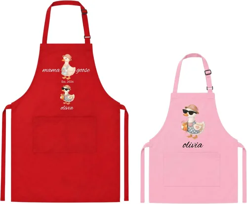 Delantales personalizados con monograma para hombres, mujeres, regalos personalizados para el día de la madre, delantal impermeable para mamá,