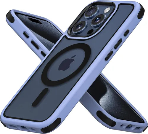 Miniatura 12 de Mobnano Funda para iPhone 13 Pro, compatible con MagSafe, funda transparente con anillo magnético, diseño multicolor protector a prueba de golpes